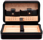 HUMIDOR ATOMIC CZARNA SKÓRA podróżny na 4 cygara / 0258005