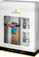 STUMBRAS 0,7 Z KŁOSEM PSZENICY KARTONIK + KIELISZKI