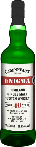CADENHEAD HIGHLAND ENIGMA SINGLE MALT 40YO 44,5% 0,7