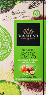 VANINI FONDENTE HAZELNUTS CARAMEL AND SALT 62% 7571 25-01-26