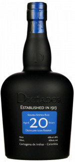 DICTADOR RUM 20'YO 40% 0,7L goly