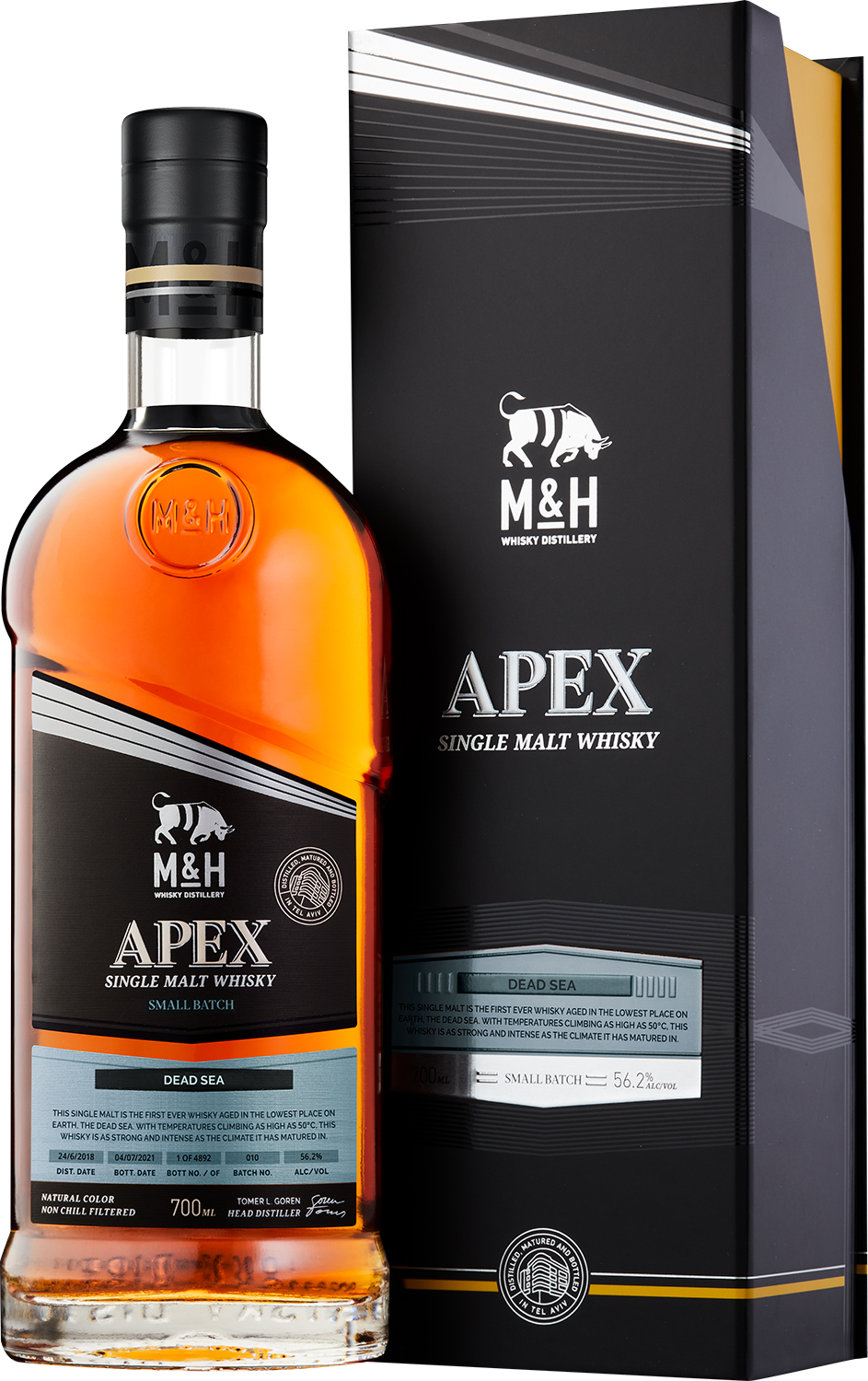 M&H APEX DEAD SEA SINGLE MALT 0,7 56,5% - M&P Alkohole Wina