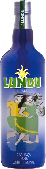 Cachaca Lundu Prata 1L 40% BLue