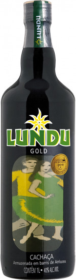 Cachaca Lundu Gold 1L 40% Black