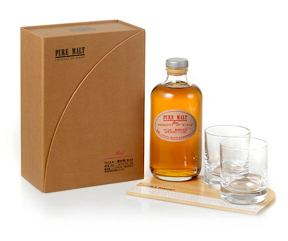 NIKKA PURE MALT RED +2szklanki +deska0,5