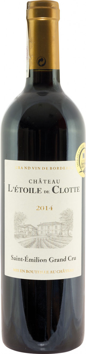 CHATEAU L'ETOILE DE CLOTTE 0,75 2014 SAINT EMILION GRAND CRU