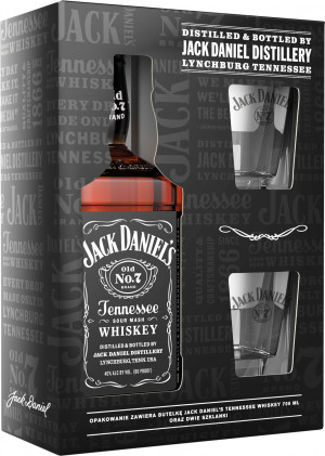 Jack Daniel'S Kartonik + 2 szklanki