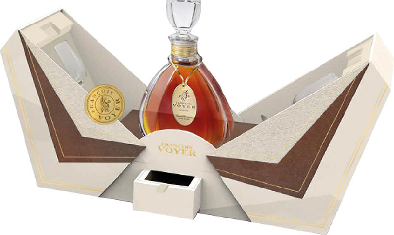 Francois Voyer Horse D'Age Caraffe Skrzynka + 2 Kieliszki
