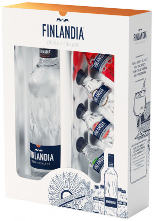 Finlandia 0,5l + 4 miniatruki